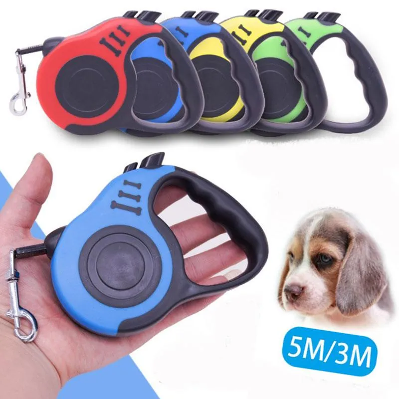 Dog Collars & Leashes 3M / 5M Traction Belt Automatic Rope Portable Pet Chain Small Medium DOGGYZSTYLE