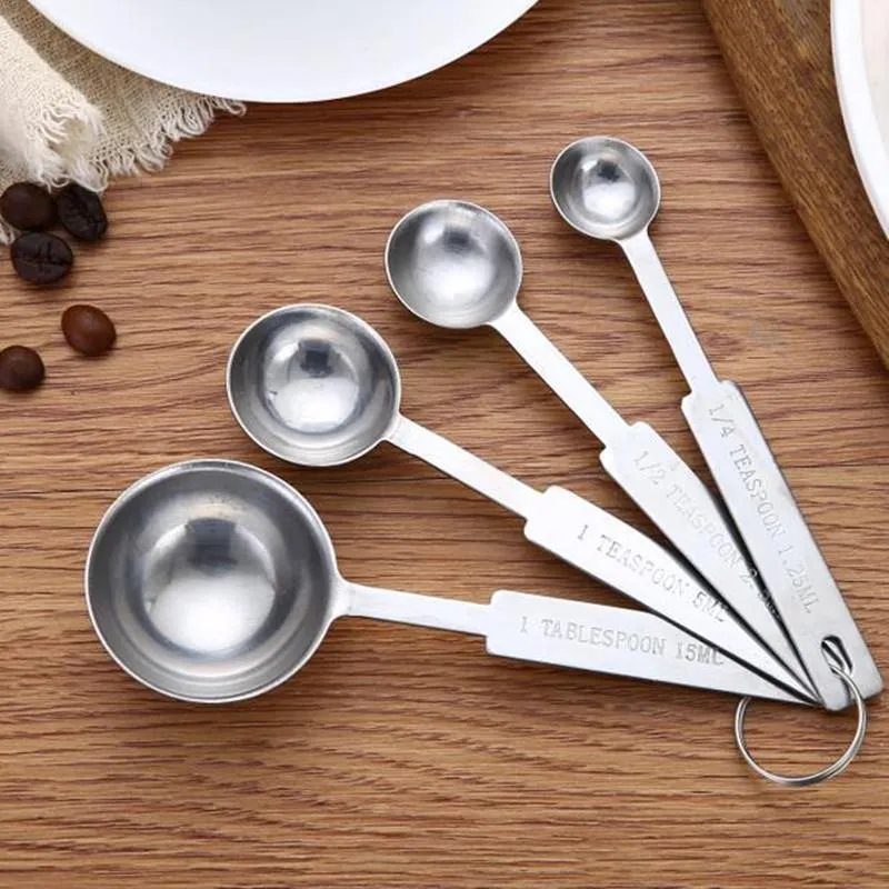 Stainless Steel Measuring Spoon Tea Cooking Baking Measure Scoop Cup Kitchen Coffee Tools DH8623