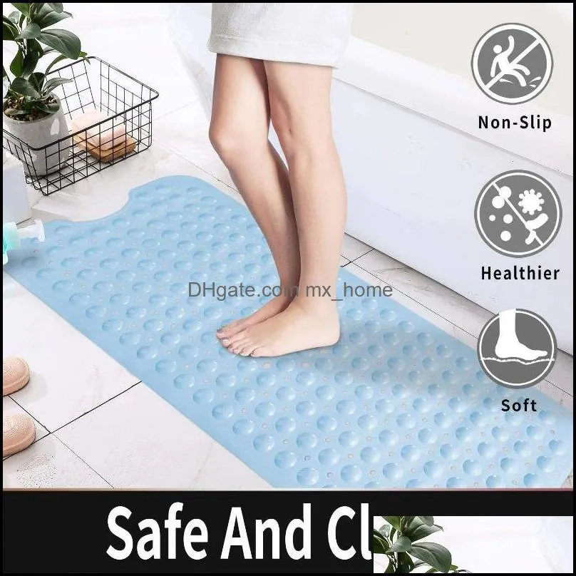 Z&L Extra Long Bath Mat Massage 40X100CM Safety Shower Bathtub Mats Non Slip Bathroom Floor For Kids/Elderly /Disabled