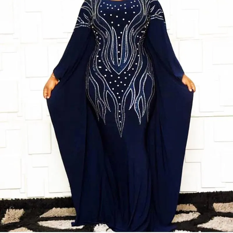 Roupas étnicas 2021 África África Maxi Vestidos para Mulheres Muçulmanas Vestido Longo De Alta Qualidade Comprimento Moda Lady Robe