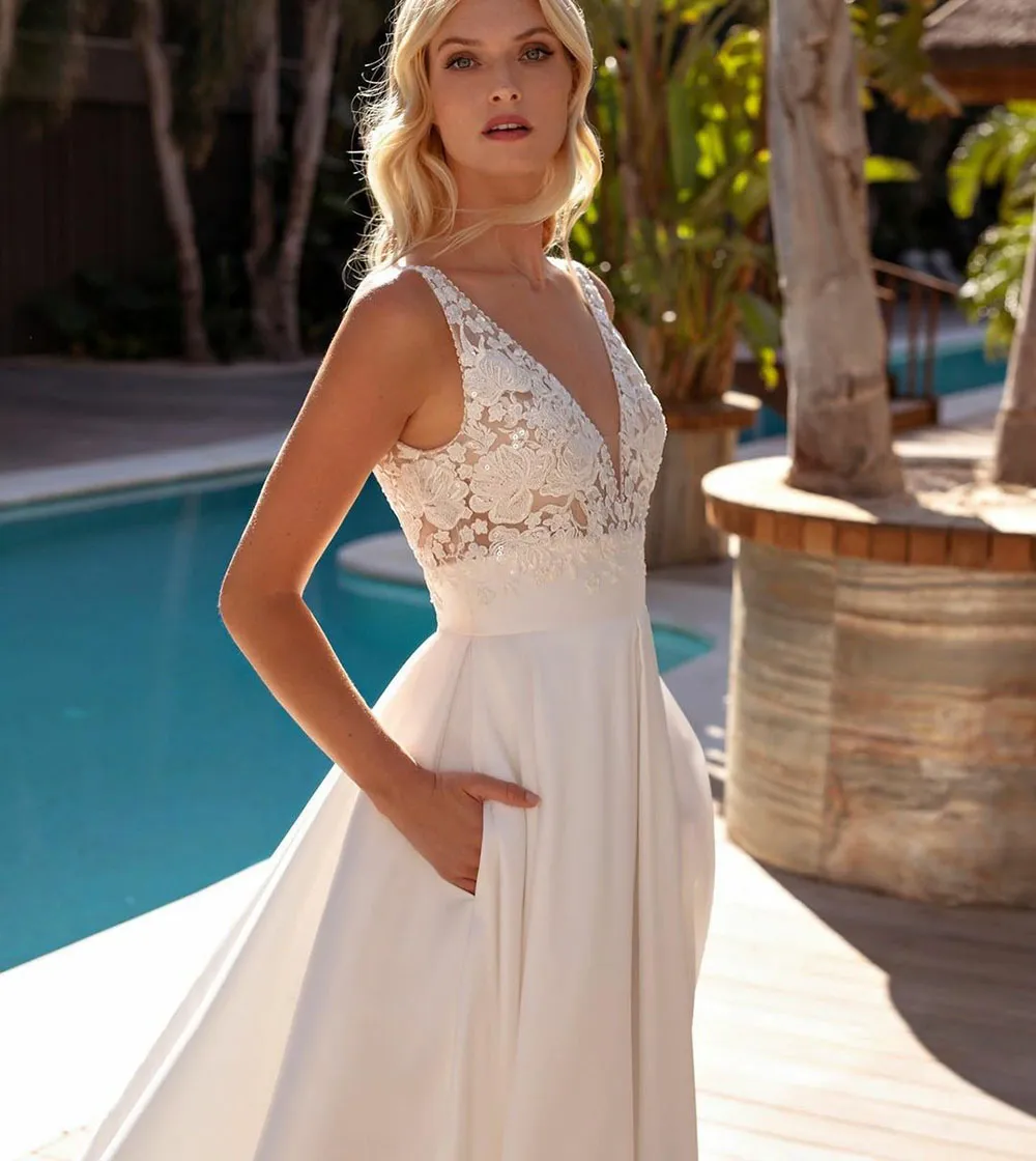 sachin and babi light blue dress Lace Wedding Dresses | Lace Wedding Gowns