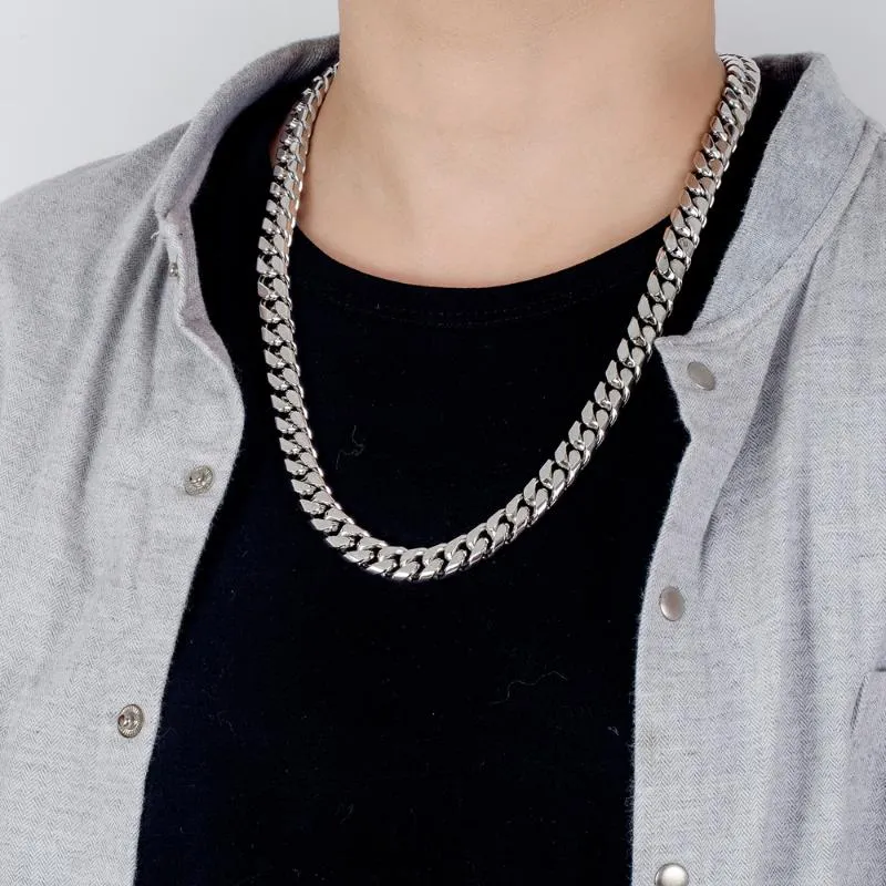 Heavy Men's Sterling Silver Curb Chain Necklace 22 Inch | Solid 925 Silver, 9mm Link Width, 62.1 Grams 5 thumbnail image