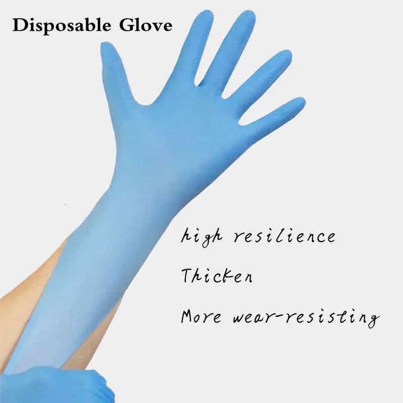 Handskar engångsboxad naturgummi matkvalitet hög elastisk förtjockad slitstemtent medicinsk hushåll