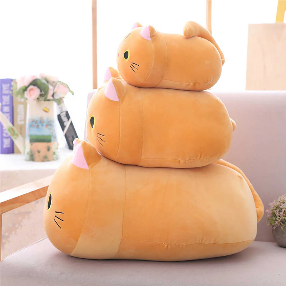 Kawaii Fat Chuppy Plush Long Squishy Cat Pillow Cute Stuffed