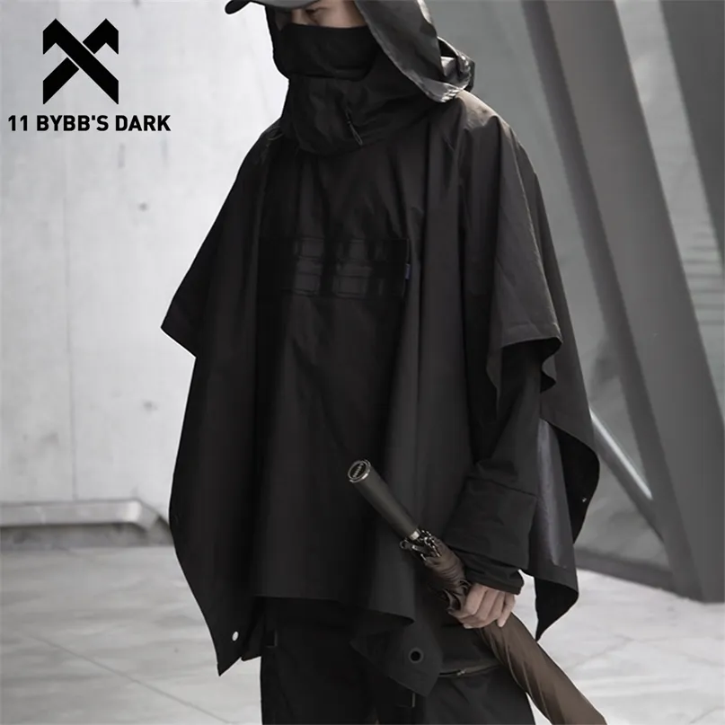 11 BYBB'S DARK Dark Functionele Mantel Dark Ninja Jas Geul Streetwear Tactische Trui Hoody Windjack Sjaal Jas Heren 211025