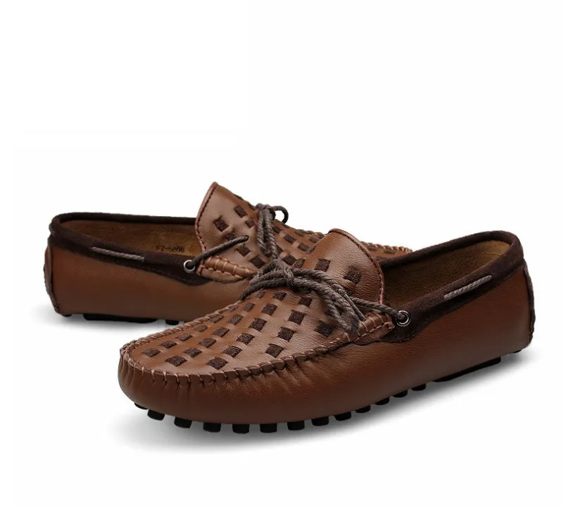 Big Size Luxurys Mannen Schoenen Slip op Lederen Loafers Mens Mocassins Italiaanse Designer Jurk Schoen