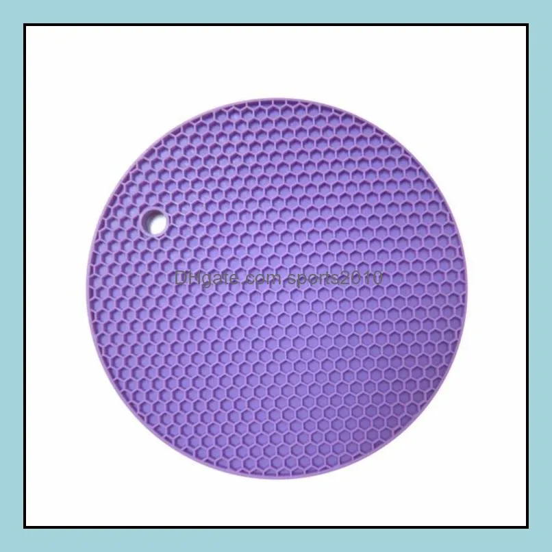 Multifunctional Round Silicone Non-Slip Heat Resistant Pot silicone table mats Coaster Cushion Place Mat Pot Holder Kitchen