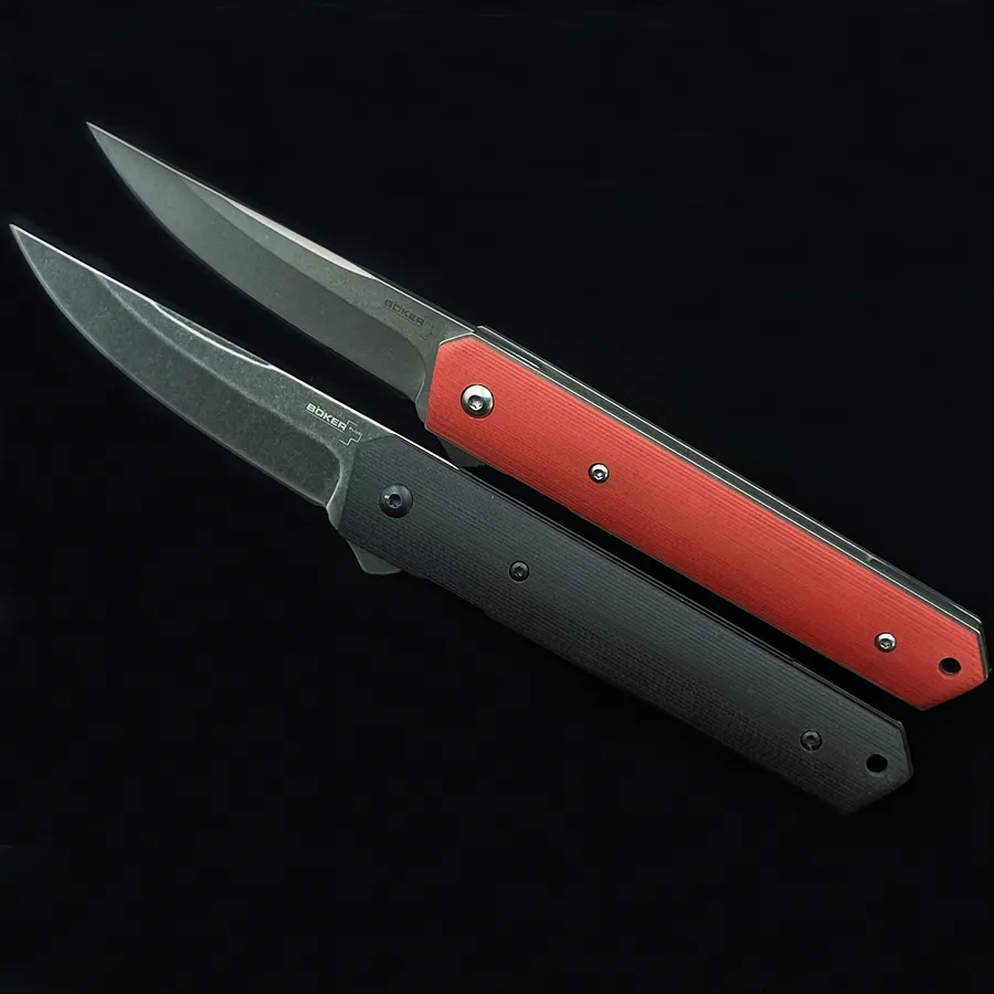 BOKER KWAIKEN FLIPPERクイックオープンベアリング折りたたみナイフVG10ストーン洗濯ブレードアウトドアキャンプハンティングポケットキッチンEDCツールKN6718251