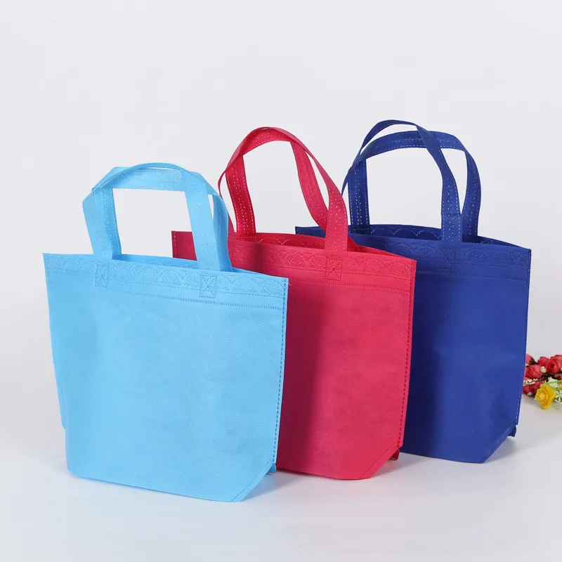 Reusable Non Woven Gift Bags with Handles Party Bag Fabric Totes for Birthday Favors Snacks Market Beach
