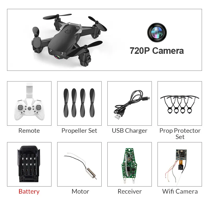 Eachine E61hw Mini Drone With 720P HD Camera Hight Hold Mode RC