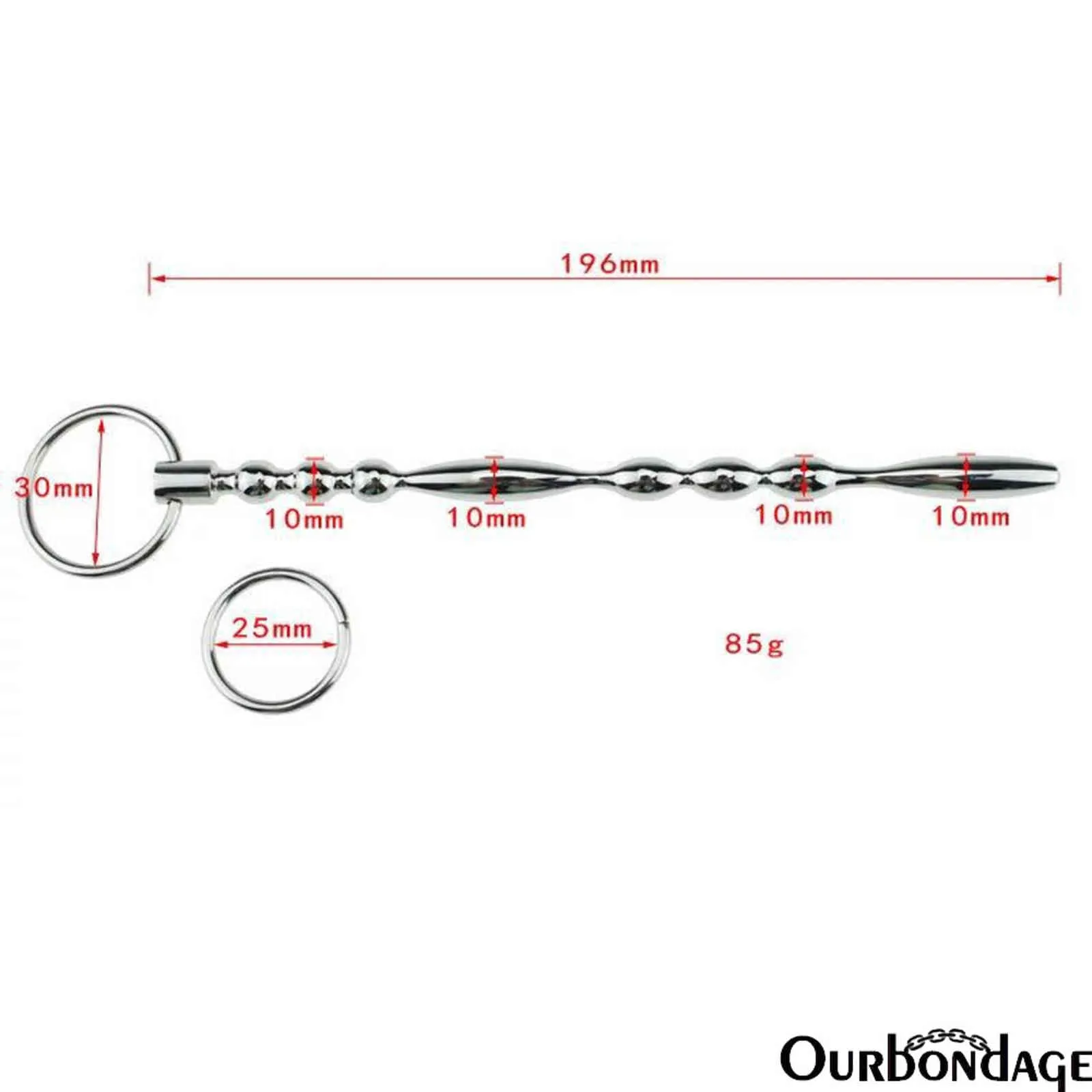 Sexe adulte jouet Ourbondage acier inoxydable baguette magique forme cathéter urétral chasteté pénis insérer dilatateur sonnant jouet pour hommes 1123