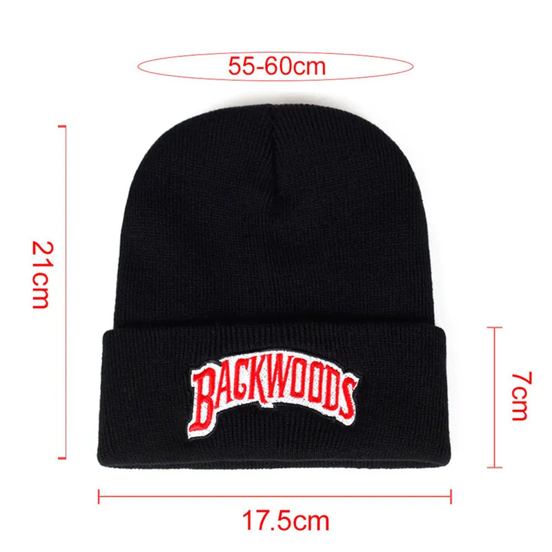 New Knitted Hat Beanies Backwoods Lettering Cap Women Winter Hats for Men Warm Hat Fashion Solid Hip-hop Beanie Hat Unisex CapsDropshipping