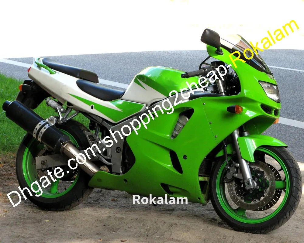 Witgroen ZX6R Kuiken voor Kawasaki Ninja ZX-6R 1994 1995 1996 1997 ZX 6R 94 95 96 97 ABS Plastic Backings Set