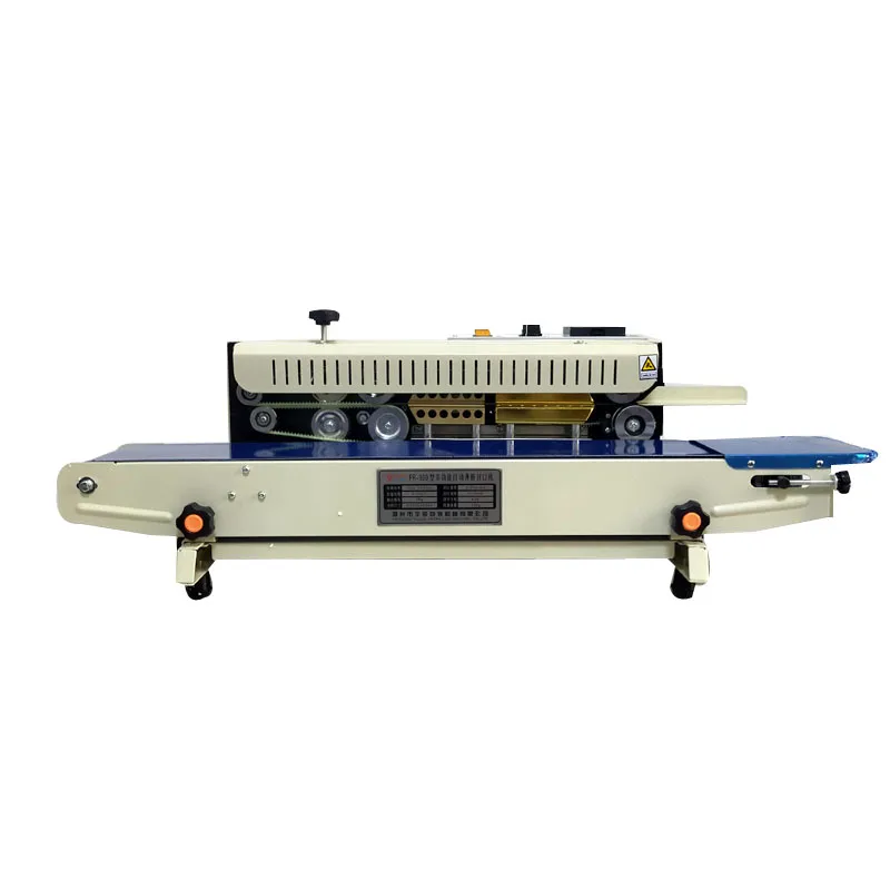 Horizontal Continuous Band Sealing Machine Printable Date Film Bag Automatic Heat Sealer 110V 220V
