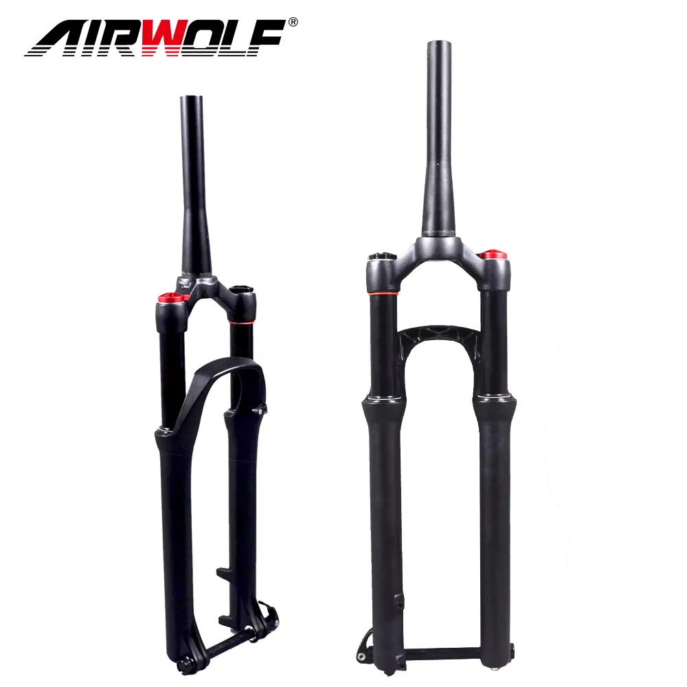 Airwolf 27.5ER 29者空気中断フロントフォークマウンテンバイクMTB自転車フォークアルミ合金100×15mmテーパー130mm旅行バイク部品