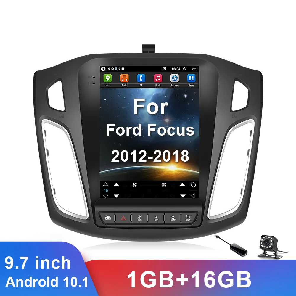 Radio samochodowe 9.7 cal 2 DIN Android 10 Auto dla Ford Focus 2012-2018 Samochód Multimedia Player 1 + 16G Autoradio Stereo Odbiornik