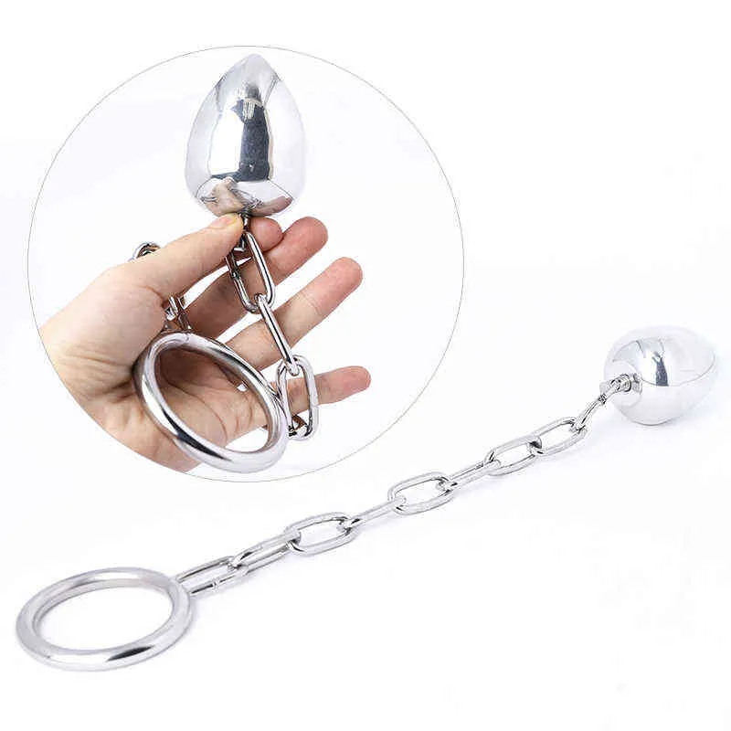 CHAIN GLANS RING STAINLESS STEEL MALE SEX TOYS