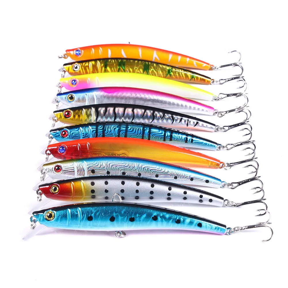 HENGJIA 10 colori 11.5cm.11.2g esche da pesca più grandi esche rigide in plastica 100 pz/lotto attrezzatura da pesca pesca alla carpa