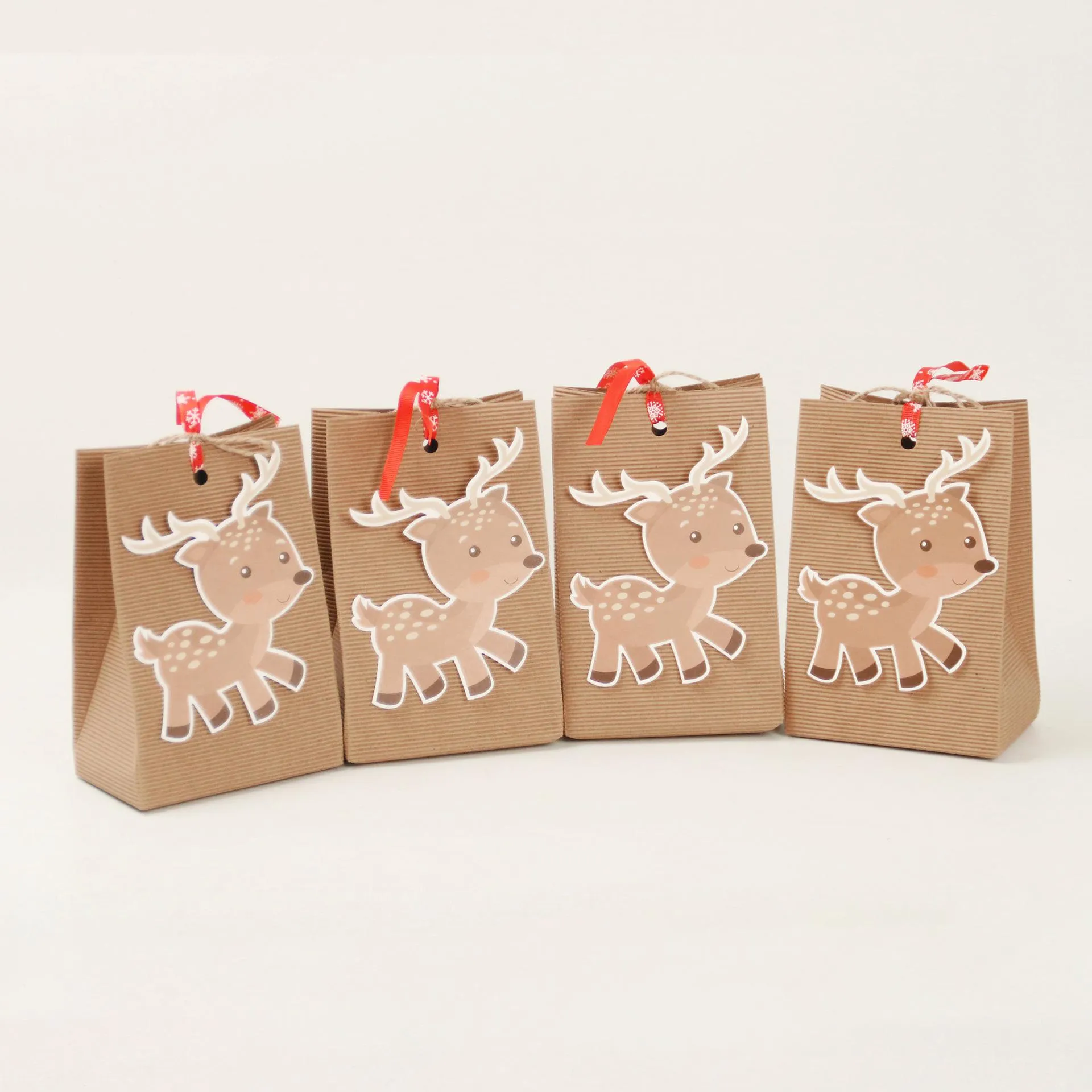Gift Wrap Christmas Bag With Special Design Reusable Craft Paper Boxes DH9585