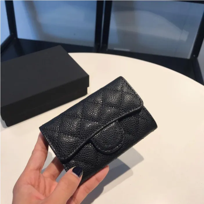 Hot sold Top quality genuinel leather luxurys Designers women wallets Classic womens wallet with box mens purses credit card holder passport
