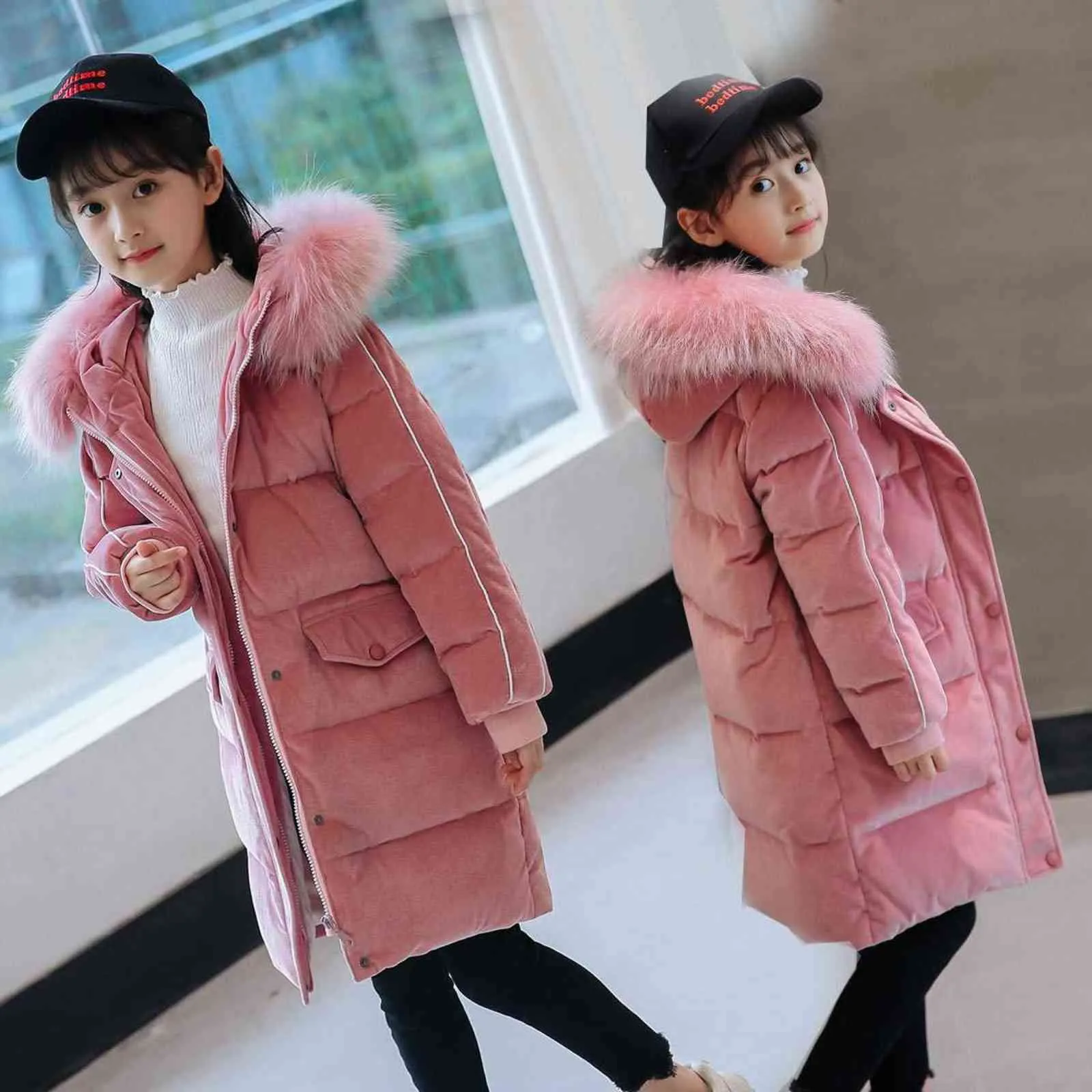 chaisystyle Kids Long Down Coat 140 新品 Childrens Down Jackets Girls Mid Length Winter Coat From Deng08