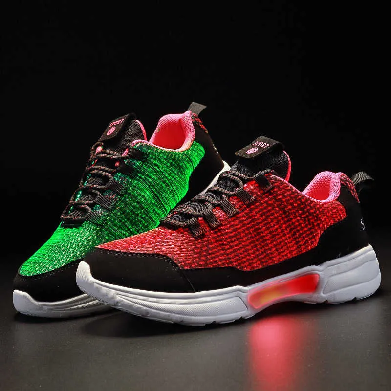 UncleJerry LED Shoes Fiber Optic Shoes For Girls Boys Men Women