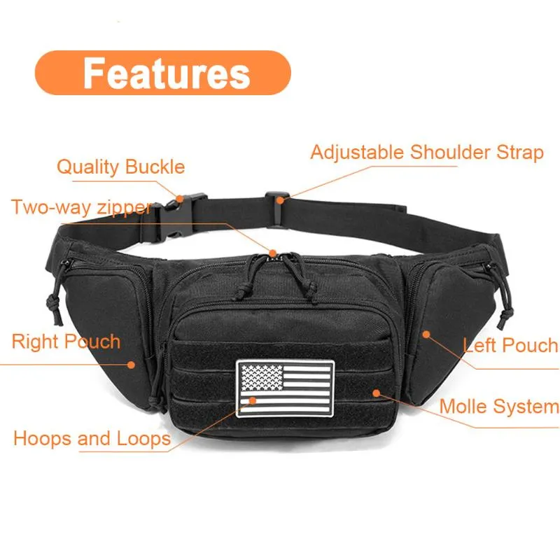 Military fanny pack with shoulder straps best sale