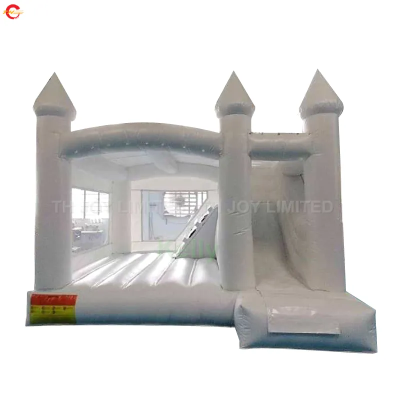 Outdoor Games Activities Wedding Bouncer White Inflatable Jumper With Slide Jumping Combo Outdoor Sport Air Bounce House for renta4131555