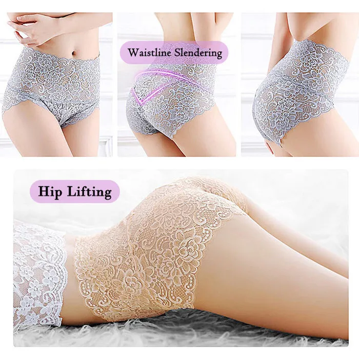 Sexy Panty Briefs Lace Panties Women Underwear Transparent Lingerie for  Female Ladies Plus Size L-XXL Floral Underpants