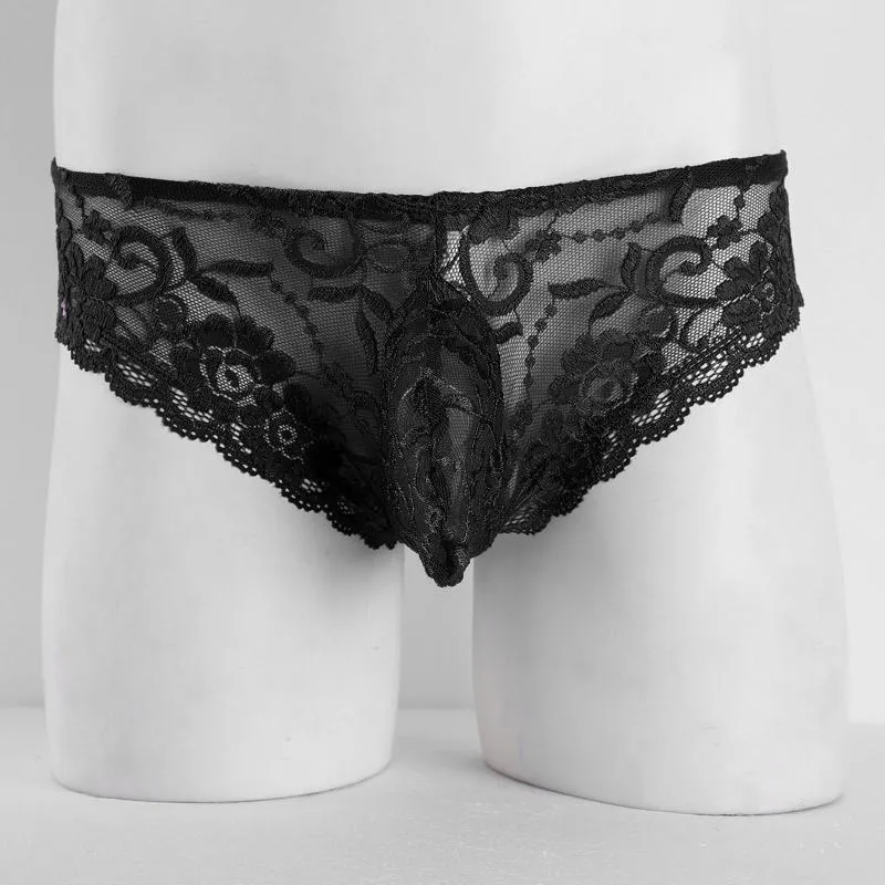 Mens G Strings ZDHoor Sexy Lace Panties Men Sissy Underwear Bikini Briefs  Floral Bulge Pouch Erotic See Through Mesh Gay284Q From Ai794, $31.78