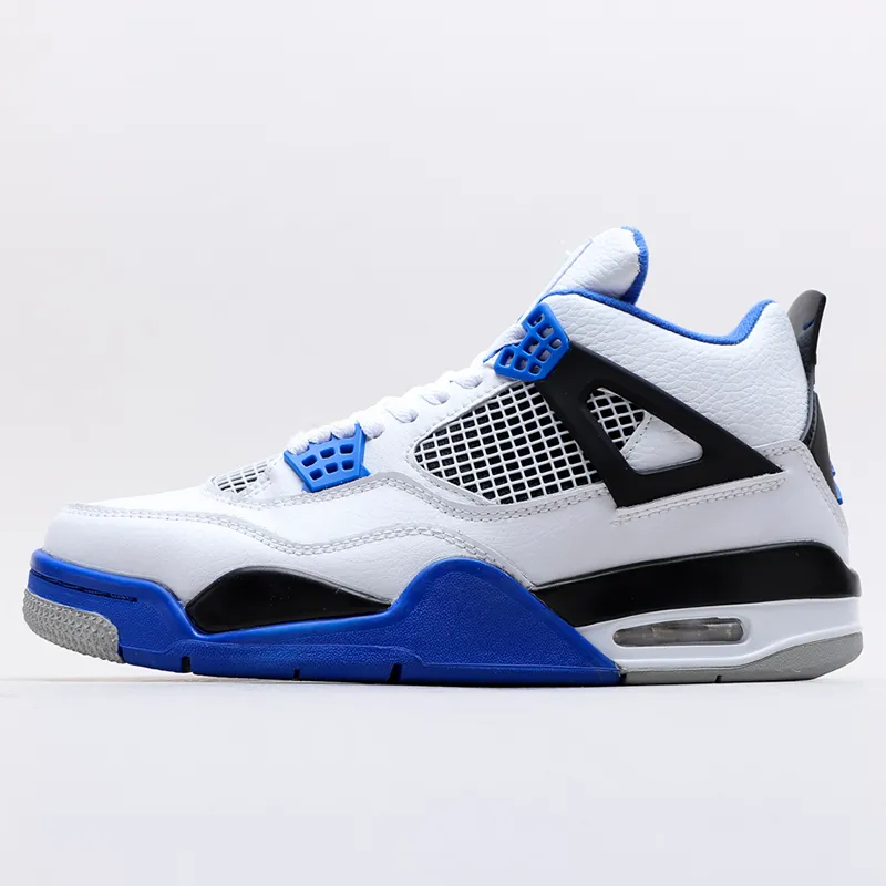 Authentic Mens High OG 4S Motorsports Racing blue Basketball Shoes Jumpman 4 Top Designers Topsportmarket Sneakers running shoe With Box