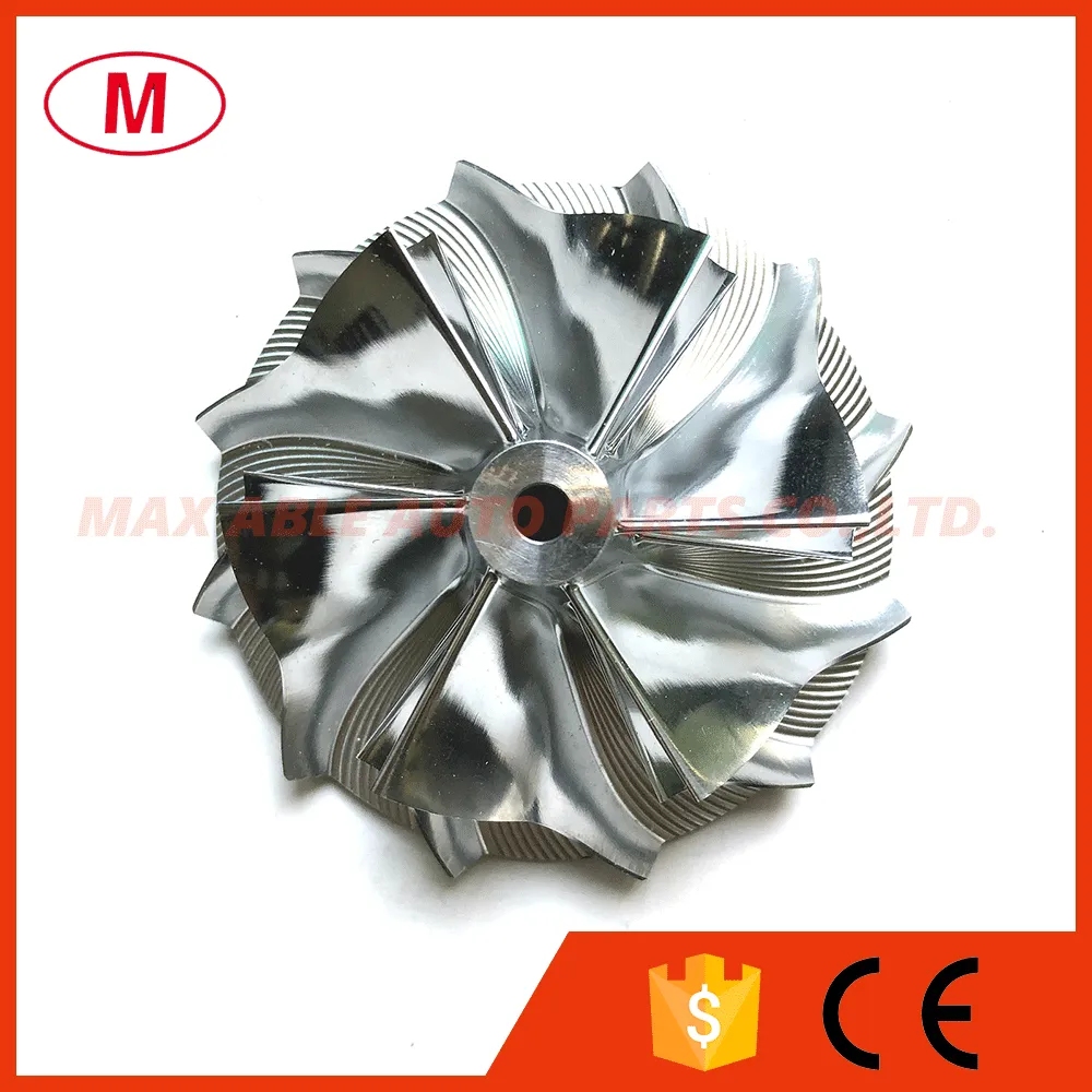 K04 54.20/66,56 mm 6+6 Blades Performance Turbo Billet Compressor Wheel/Aluminium 2618/Fräsrad für Turbo -Ladungs ​​-Patrone/Chra/Kern