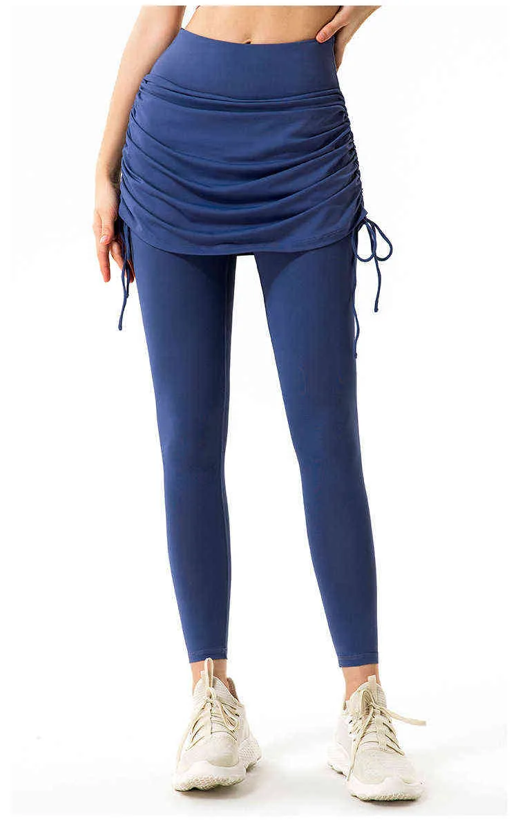 Antibom 2 In 1 Yoga Women's Pants Dress High Waist Stretchy Tummy