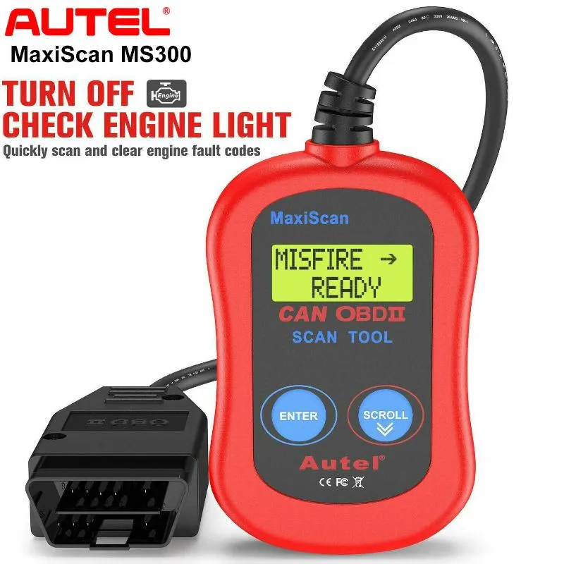 كود القراء أدوات المسح الضوئي Autel MaxiScan MS300 OBD2 الماسح الضوئي، اكسسوارات السيارات أداة تشخيص السيارات أداة إصلاح السيارات
