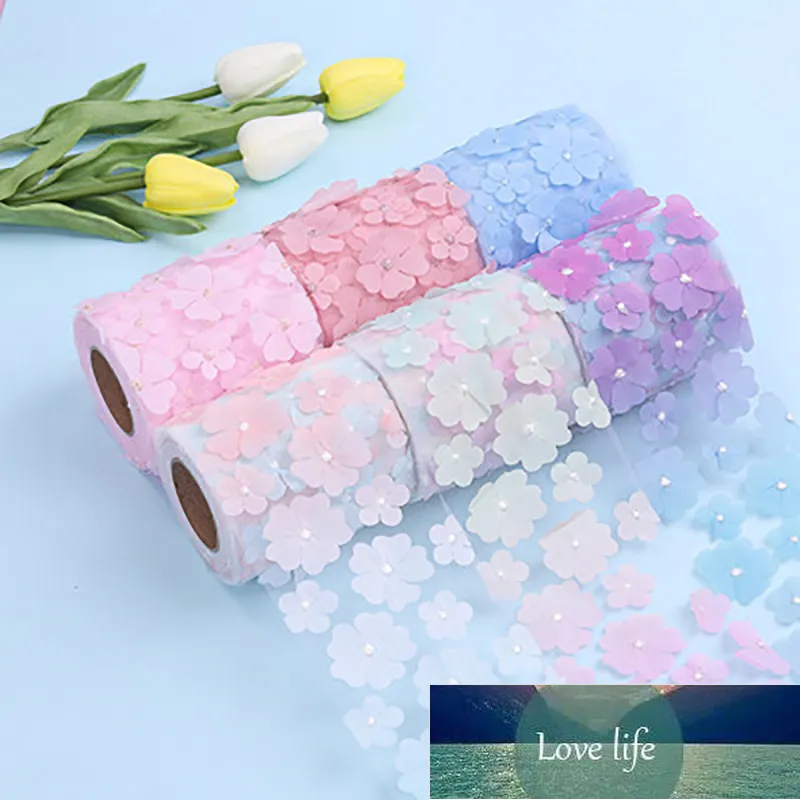 10 Yards/Rolle 8 cm Farbverlauf Bunte Blume Tüll Rolle Organzaband Partyzubehör DIY Haarschleifen Handgefertigte Materialien Fabrikpreis Expertendesign Qualität Neueste