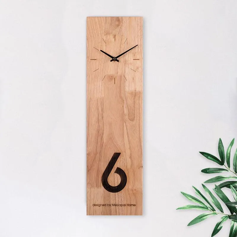 Wall Clocks Solid Wood Simplicity Modern Clock Nordic Square Mute Decorative Office Generous And Personalized Art Fashion