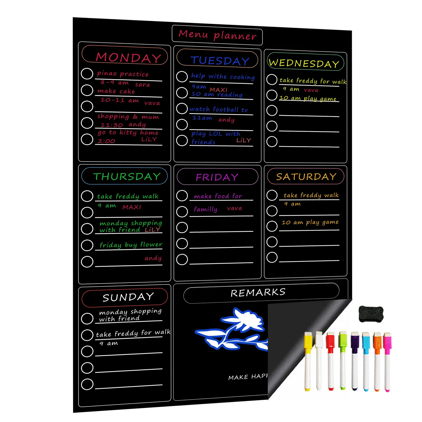 Wholesale Weekly Planner Whiteboard Fridge Office Wet Wipe