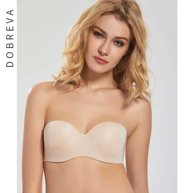 DOBREVA Womens Push Up Strapless Bra Lingerie Seamless Invisible T Shirt  Bras Multiway Underwear 1/2 Cup 210623 From 10,81 €