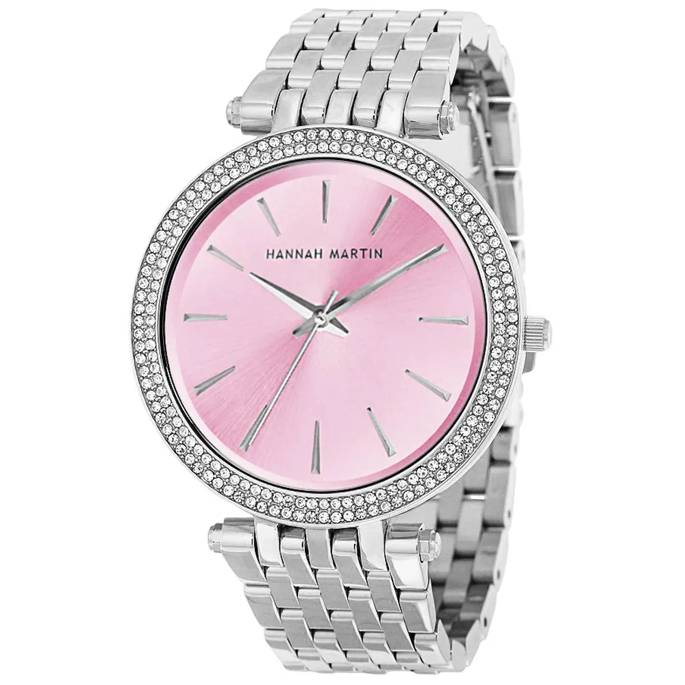 Watches Pink Gold Diamond Business Fashion Waterproof Quartz Women Wristwatch