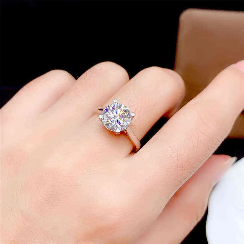 Bague Moissanite 0 5CT 1CT 2CT 3CT VVS Lab diamant bijoux fins pour femmes cadeau d'anniversaire de fête de mariage réel 925 argent Sterling Y302g