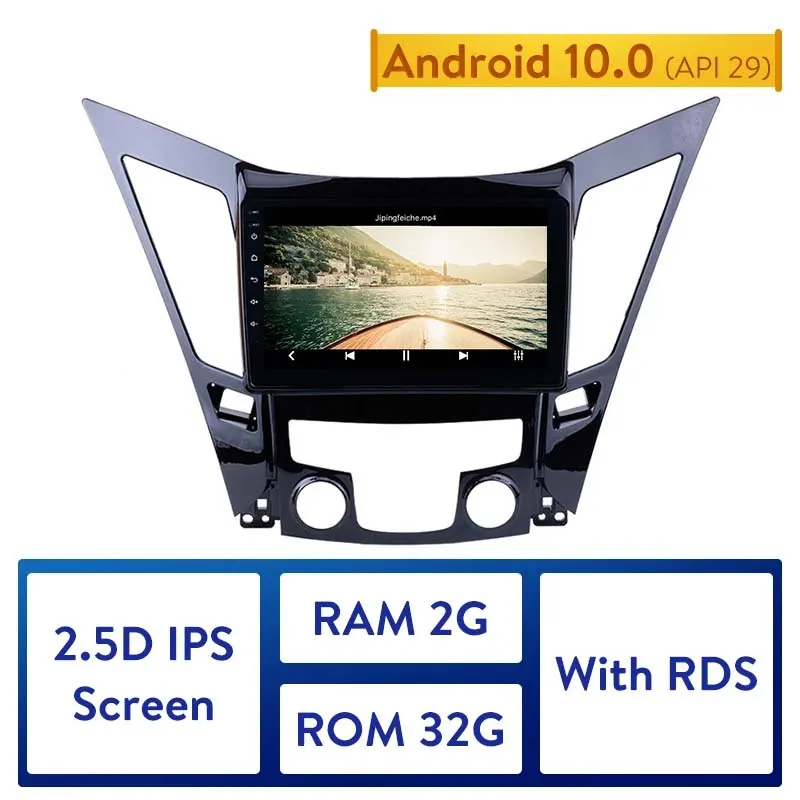 RAM 2 Go ROM 32 Go Android 10.0 Lecteur d'unité principale DVD de voiture GPS 9 pouces pour 2011-2015 HYUNDAI Sonata i40 i45