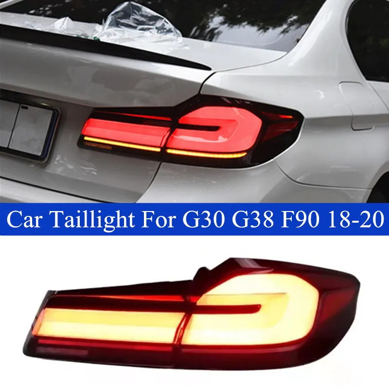 Luz de cauda de carro para BMW 5 Série G30 G30 LED Lâmpada G38 F90 M5 525i 530i 535i 2018-2020 Freio + Reverse Turn Signal Assembléia Taillight