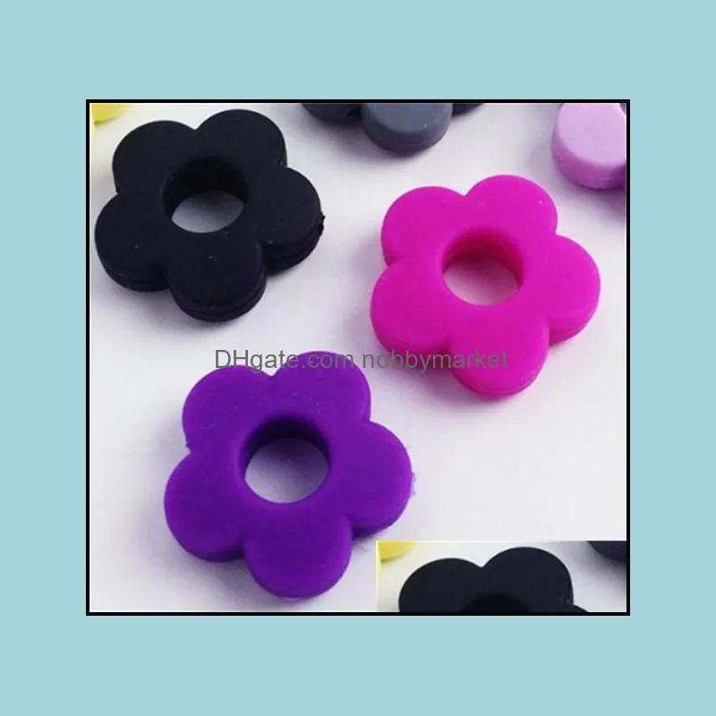 Necklace Pendant Silicone Teething Beads Sunflower Loose Beads Food Grade Silicone Teethers DIY Jewelry Necklace Pendant Baby Teether