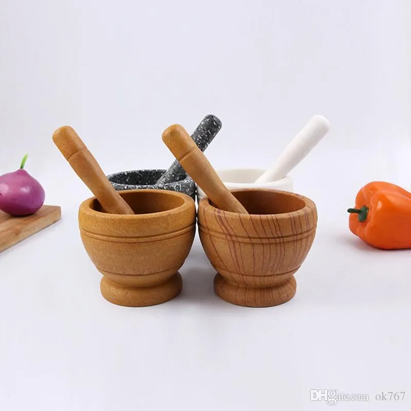 Mortar and Pestle Kitchen Garlic Mills Pounder Cuisine Garlic Mills Mixing Pot Pepper Minced Tool Mortar Grinder