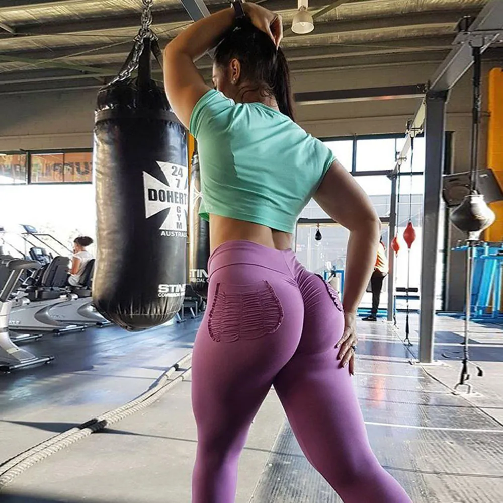 Pantalones de Yoga Ejercicio Mujer Pilates Gimnasio Spandex