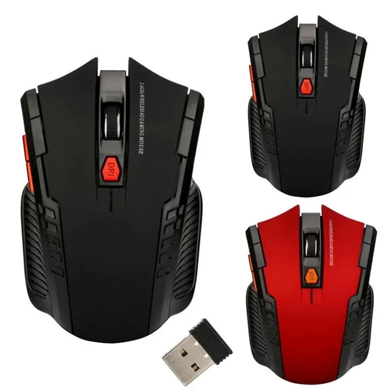 Bluetooth Wireless Gaming Mouse 2400dpi 6 Knappar 2.4GHz Mini Trådlös optisk musgåva för PC-bärbar dator