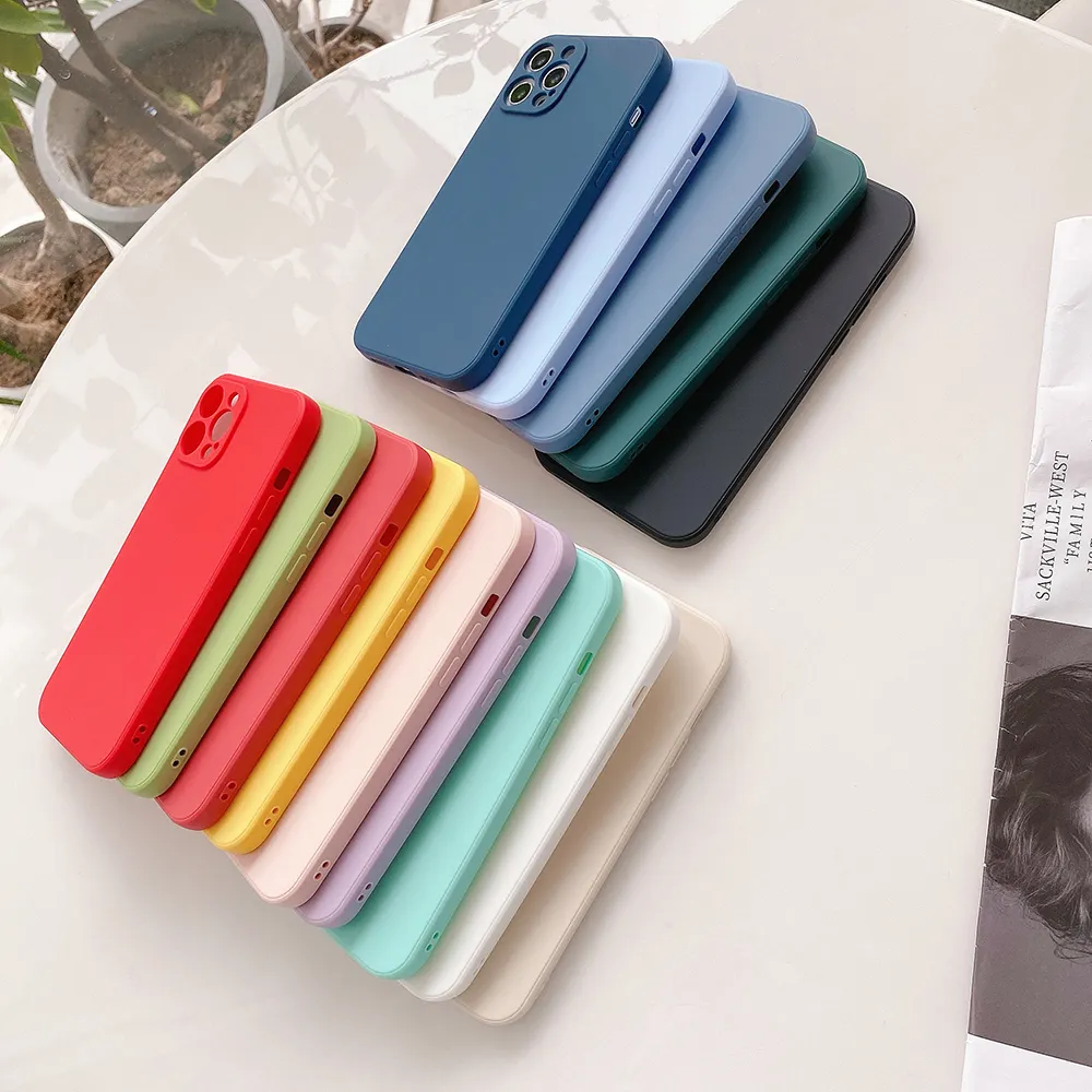 Custodie per paraurti conchiglia quadrata per Samsung Galaxy M12 A52 A71 4G 51 A32 A12 A50 S21 Ultra S20 FE Nota 10 Plus S10 Cover morbida in silicone