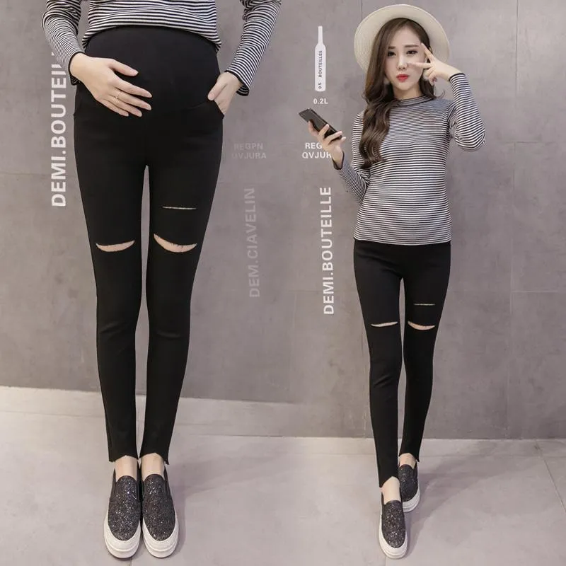 Maternity Bottoms Pregnant Clothes Leggings Pants Pregnancy Elastic Belly Protection Trousers Pencil M-XXL