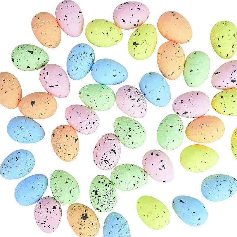 40Pcs 3x4cm Foam Easter Egg Cute Bird Pigeon Eggs Party Decoration Kids Gift Favor Craft Balls DIY Decor
