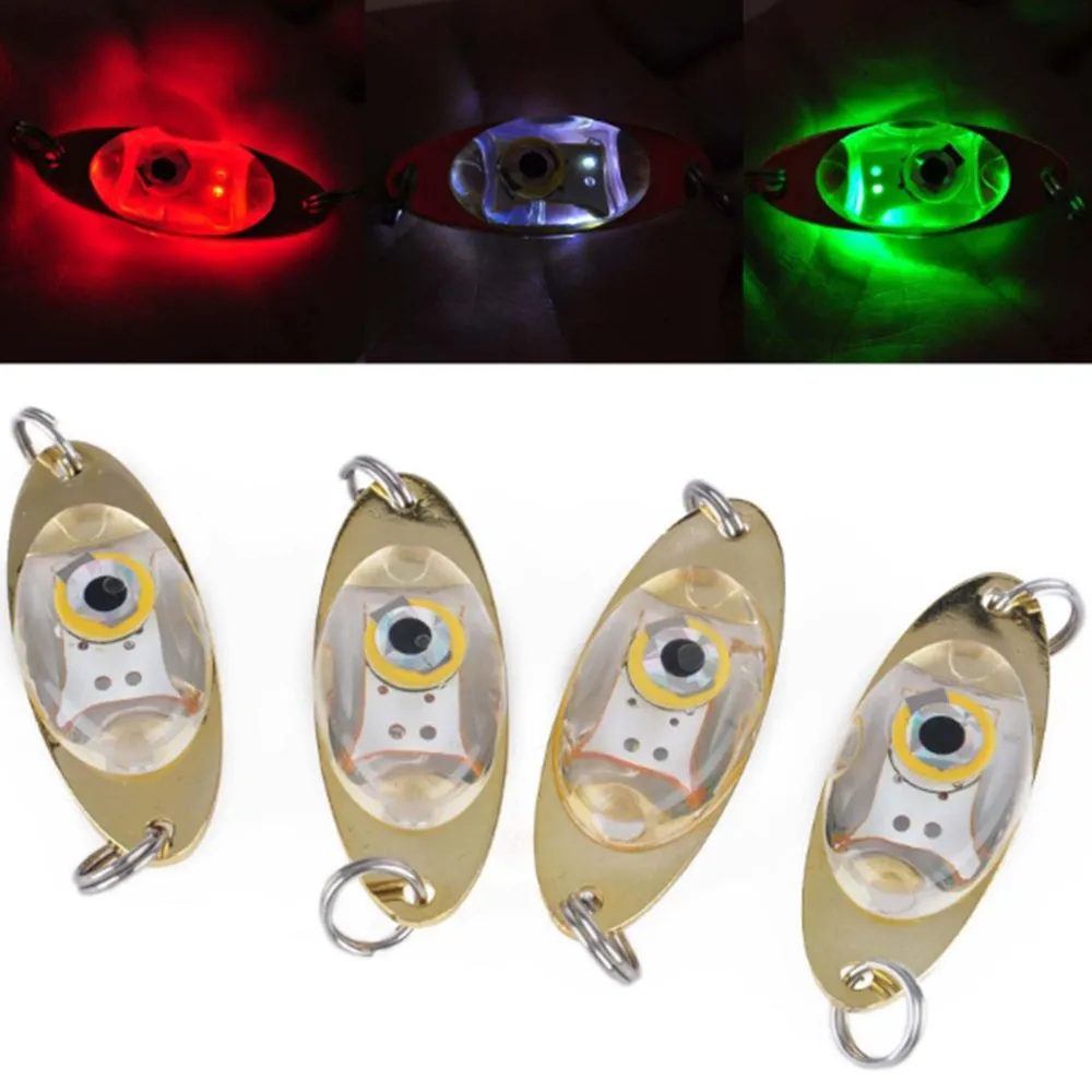 Outdoors Fishing Hooks Flash Lamp LED Deep Drop Underwater Eye Squid Lure Light